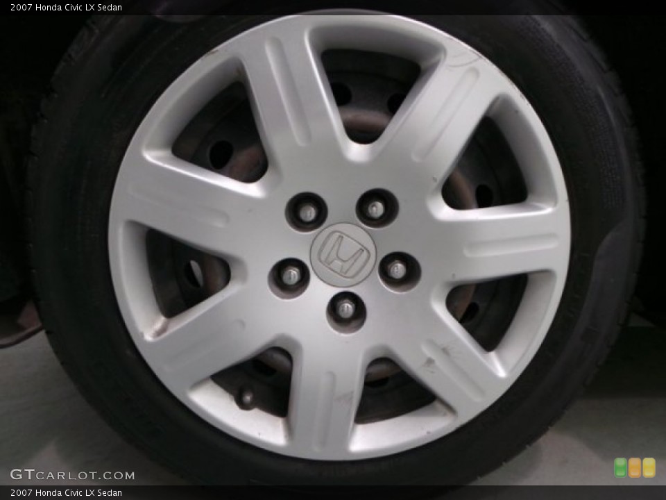 2007 Honda Civic LX Sedan Wheel and Tire Photo #92105312