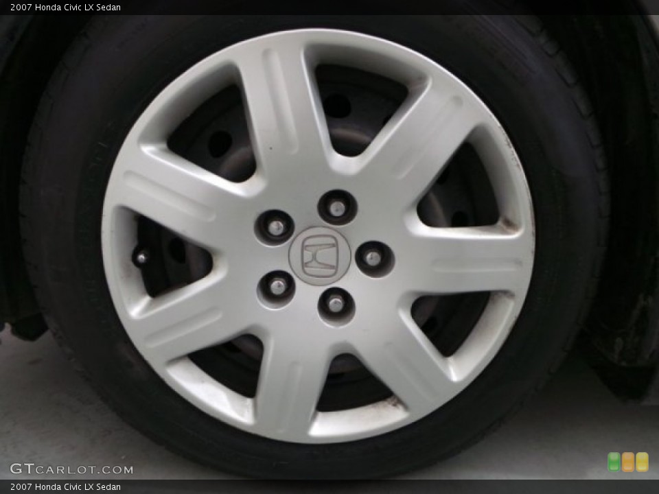 2007 Honda Civic LX Sedan Wheel and Tire Photo #92105351