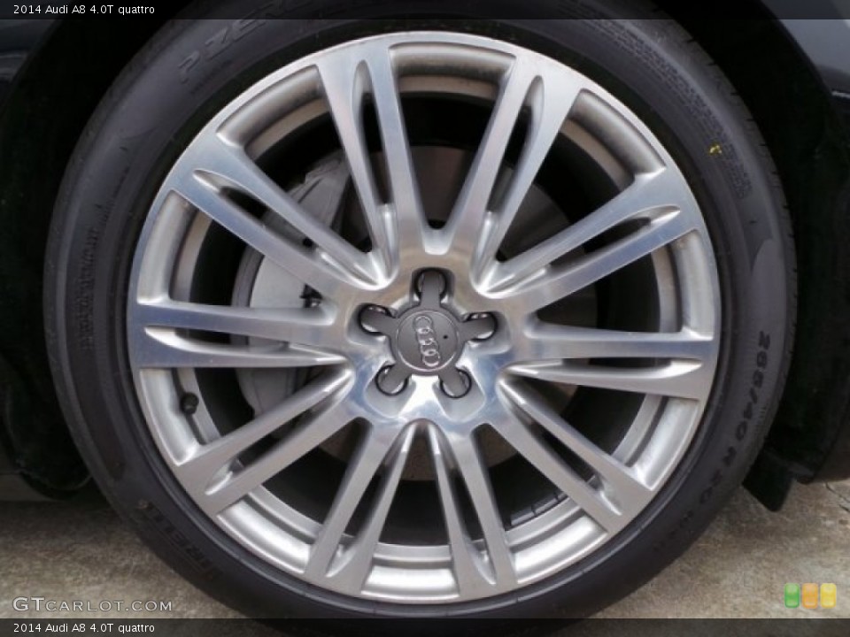 2014 Audi A8 4.0T quattro Wheel and Tire Photo #92114720