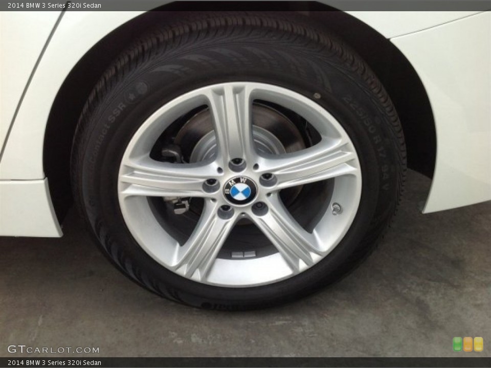 2014 BMW 3 Series 320i Sedan Wheel and Tire Photo #92190922