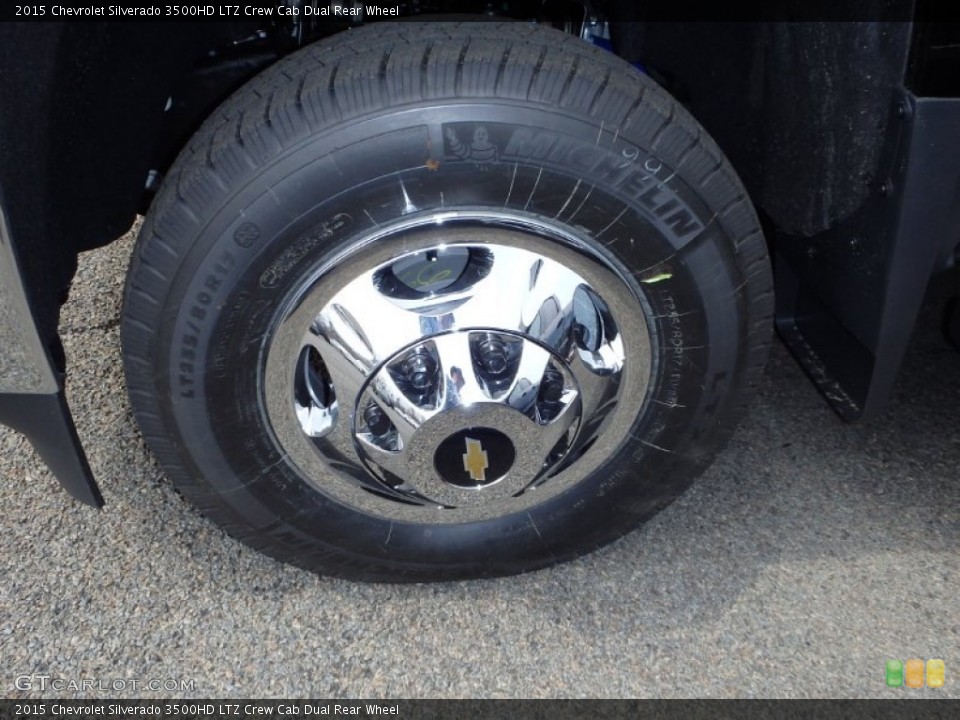 2015 Chevrolet Silverado 3500HD LTZ Crew Cab Dual Rear Wheel Wheel and Tire Photo #92439568