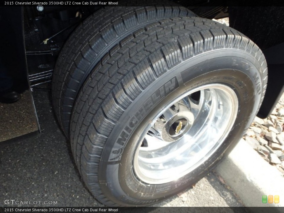 2015 Chevrolet Silverado 3500HD LTZ Crew Cab Dual Rear Wheel Wheel and Tire Photo #92469079