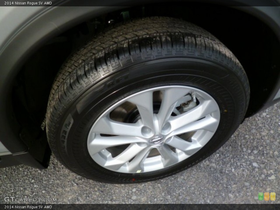 2014 Nissan Rogue SV AWD Wheel and Tire Photo #92709596