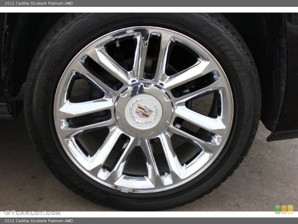 2012 Cadillac Escalade Platinum AWD Wheel and Tire Photo #92721037