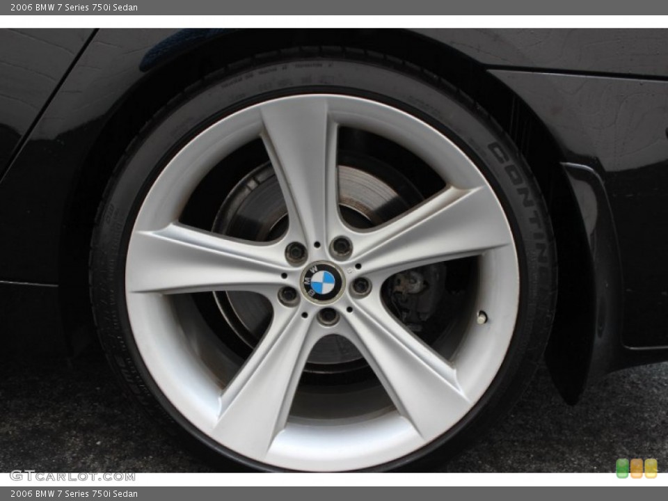 2006 BMW 7 Series 750i Sedan Wheel and Tire Photo #92794962