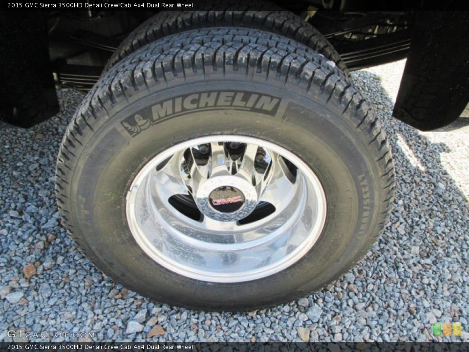 2015 GMC Sierra 3500HD Denali Crew Cab 4x4 Dual Rear Wheel Wheel and Tire Photo #92919909