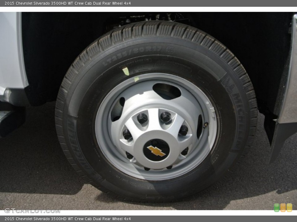 2015 Chevrolet Silverado 3500HD WT Crew Cab Dual Rear Wheel 4x4 Wheel and Tire Photo #93130527
