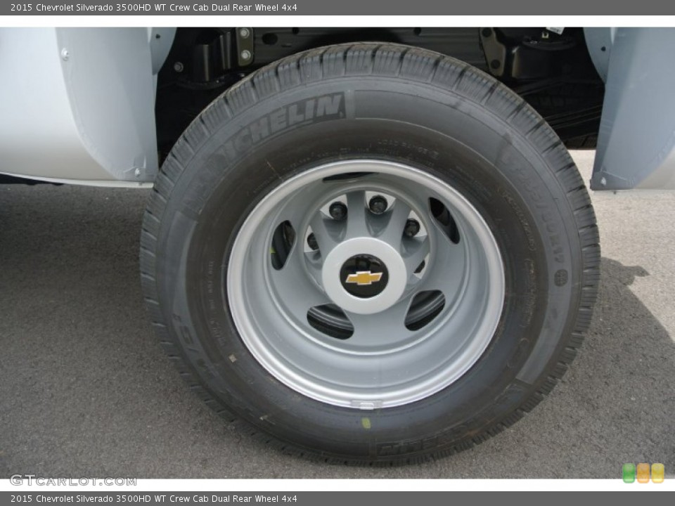 2015 Chevrolet Silverado 3500HD WT Crew Cab Dual Rear Wheel 4x4 Wheel and Tire Photo #93130551
