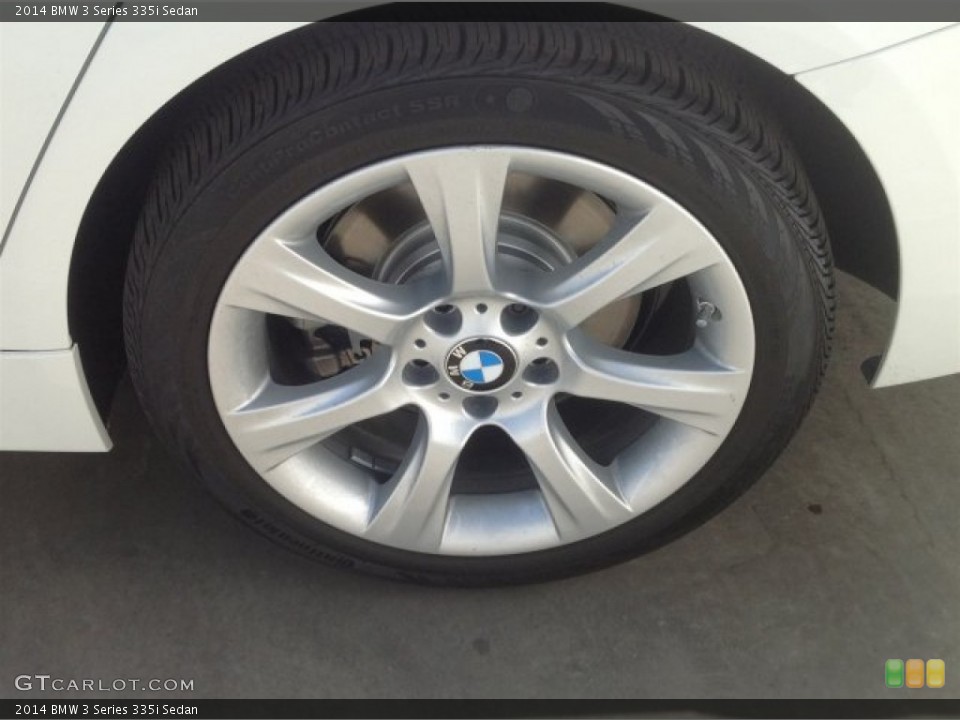 2014 BMW 3 Series 335i Sedan Wheel and Tire Photo #93150661