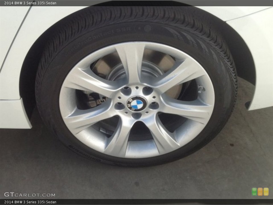 2014 BMW 3 Series 335i Sedan Wheel and Tire Photo #93150688