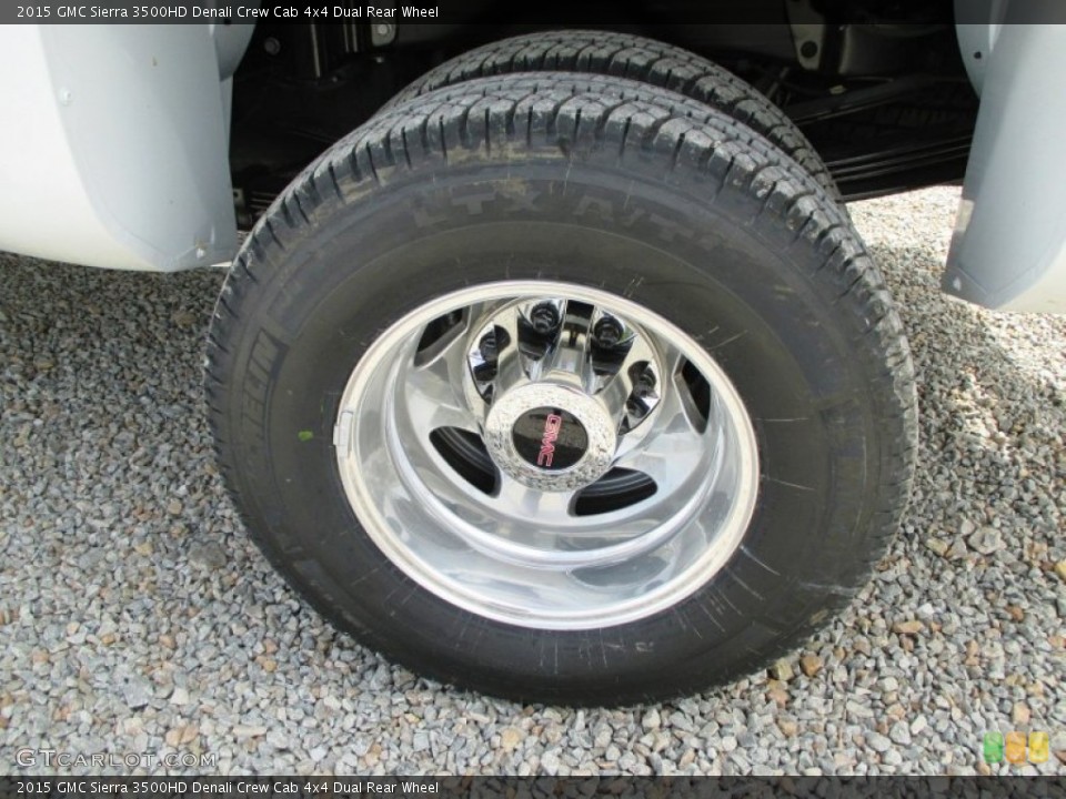 2015 GMC Sierra 3500HD Denali Crew Cab 4x4 Dual Rear Wheel Wheel and Tire Photo #93193810