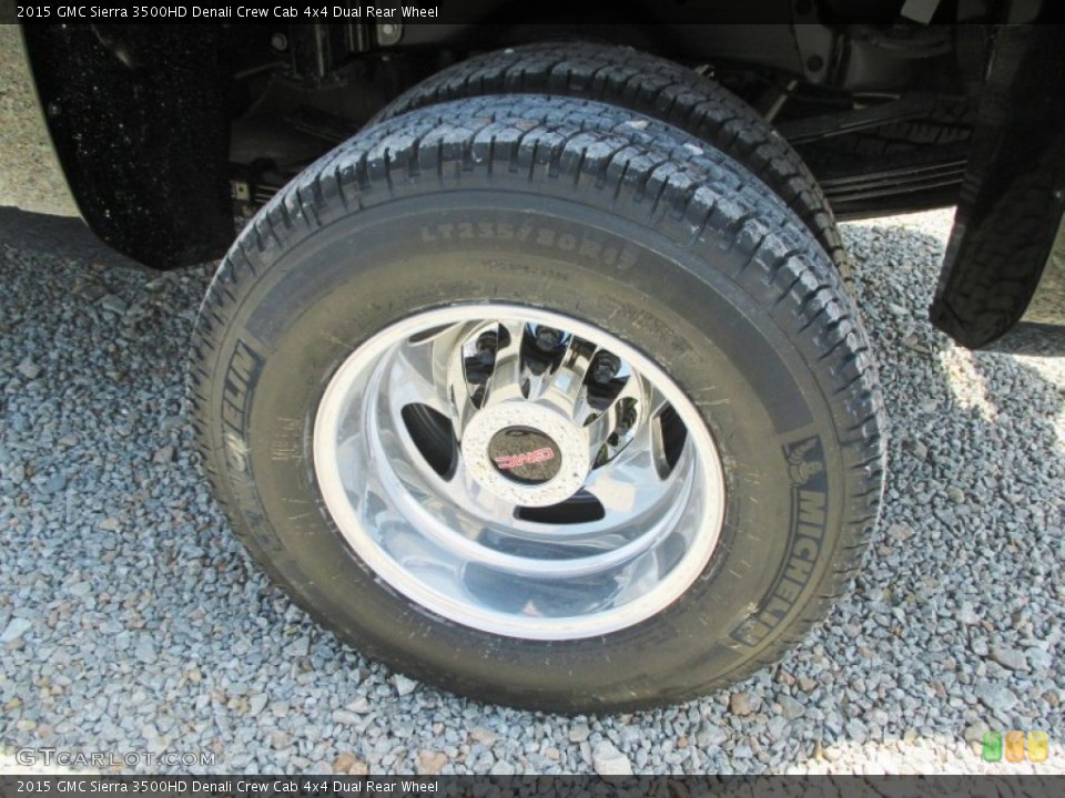 2015 GMC Sierra 3500HD Denali Crew Cab 4x4 Dual Rear Wheel Wheel and Tire Photo #93206603