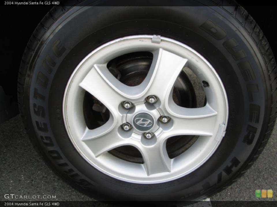 2004 Hyundai Santa Fe GLS 4WD Wheel and Tire Photo #93209294