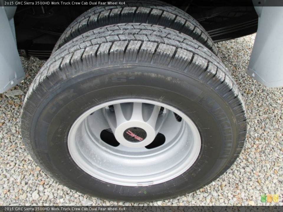 2015 GMC Sierra 3500HD Work Truck Crew Cab Dual Rear Wheel 4x4 Wheel and Tire Photo #93433598
