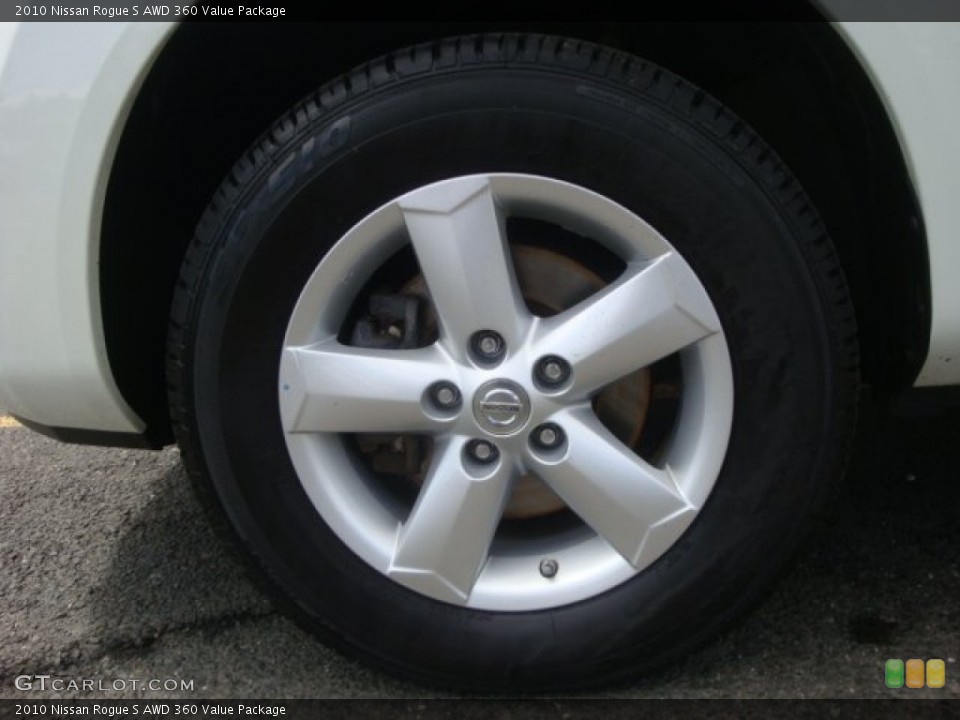 2010 Nissan Rogue S AWD 360 Value Package Wheel and Tire Photo #94186014