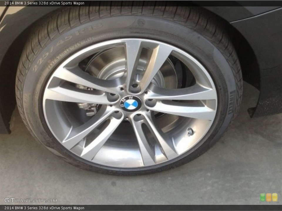 2014 BMW 3 Series 328d xDrive Sports Wagon Wheel and Tire Photo #94441028