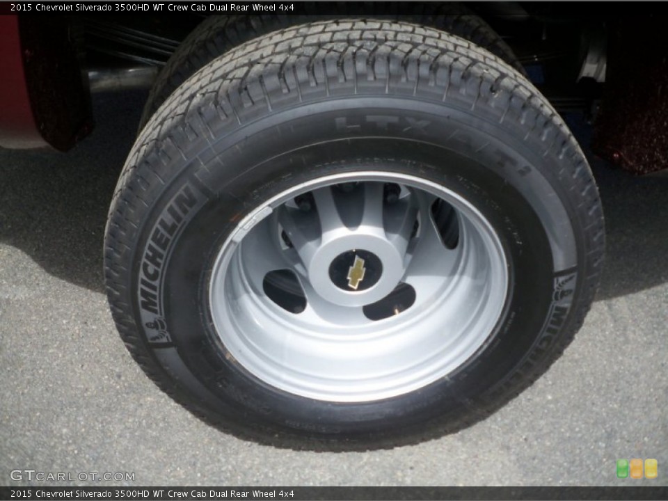 2015 Chevrolet Silverado 3500HD WT Crew Cab Dual Rear Wheel 4x4 Wheel and Tire Photo #94653284