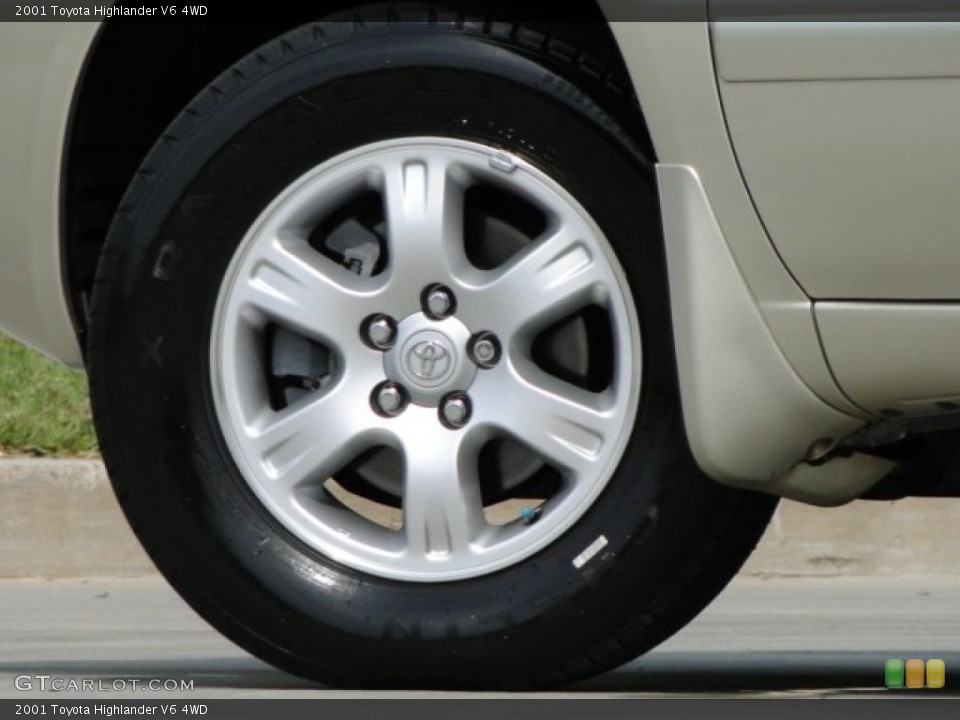 2001 Toyota Highlander V6 4WD Wheel and Tire Photo #95174502