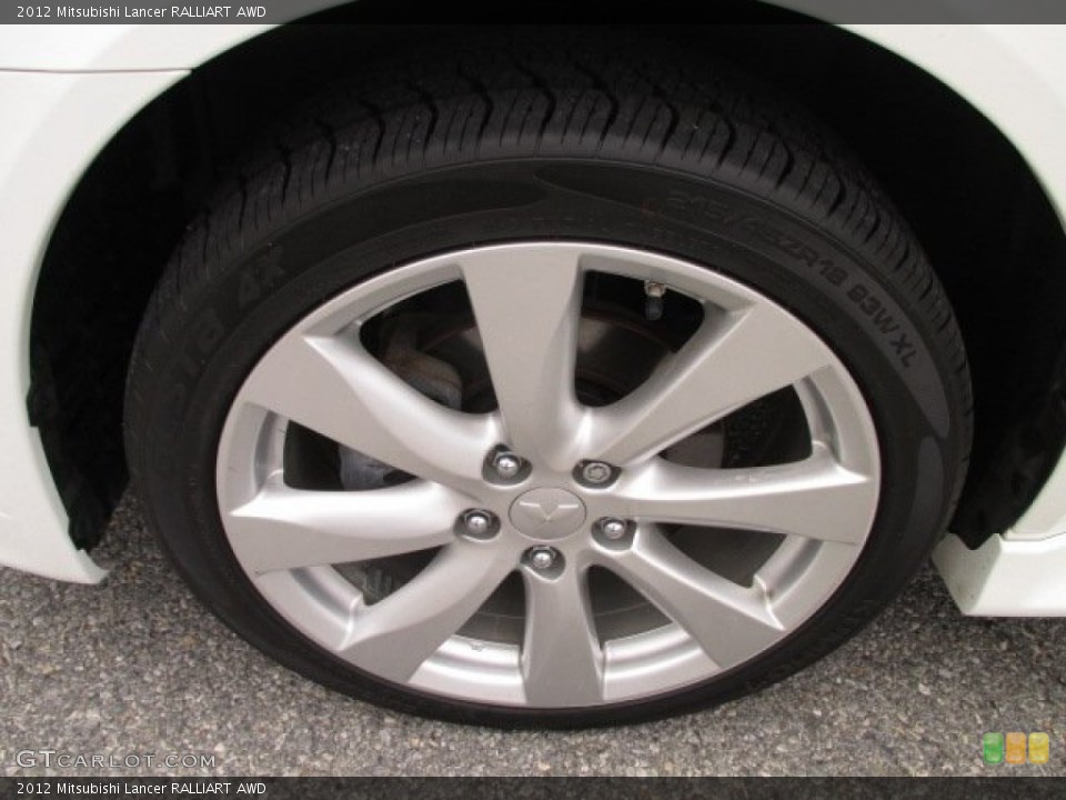 2012 Mitsubishi Lancer RALLIART AWD Wheel and Tire Photo #95243214
