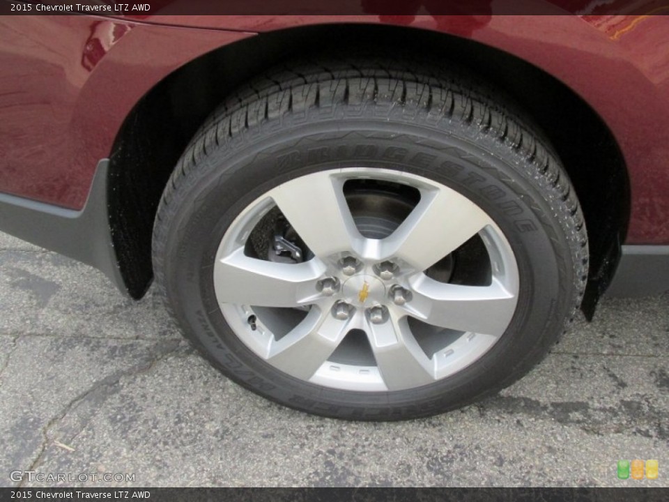 2015 Chevrolet Traverse LTZ AWD Wheel and Tire Photo #95522469