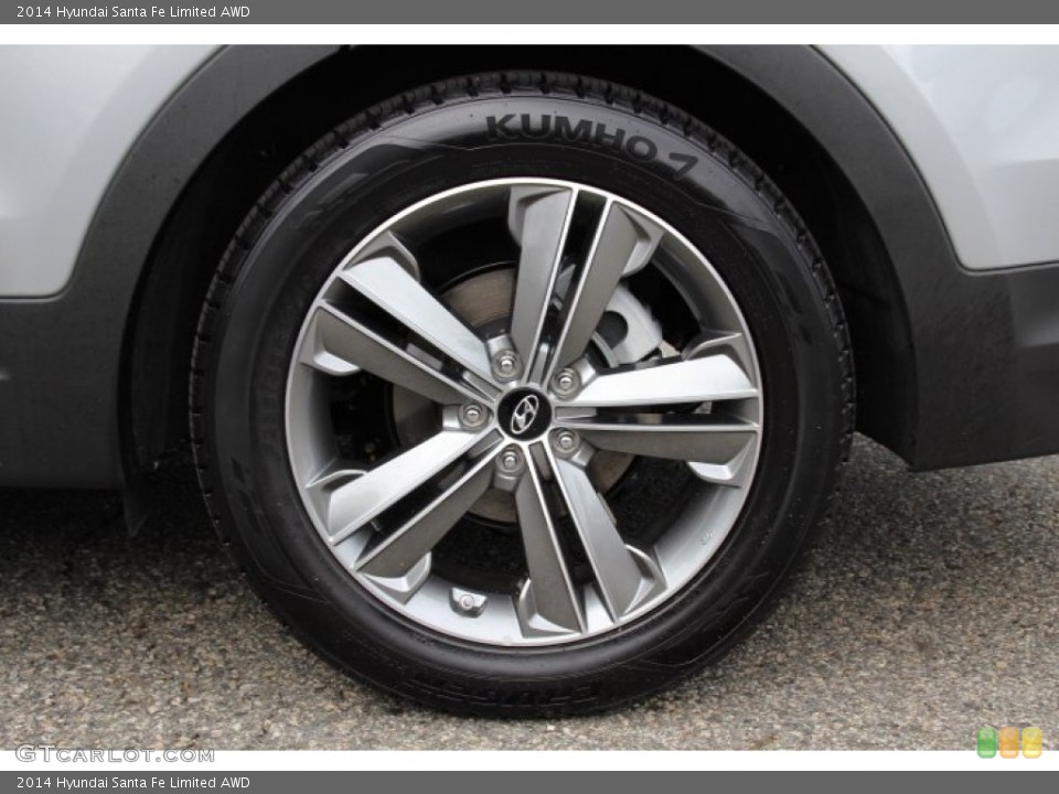 2014 Hyundai Santa Fe Limited AWD Wheel and Tire Photo #96603239