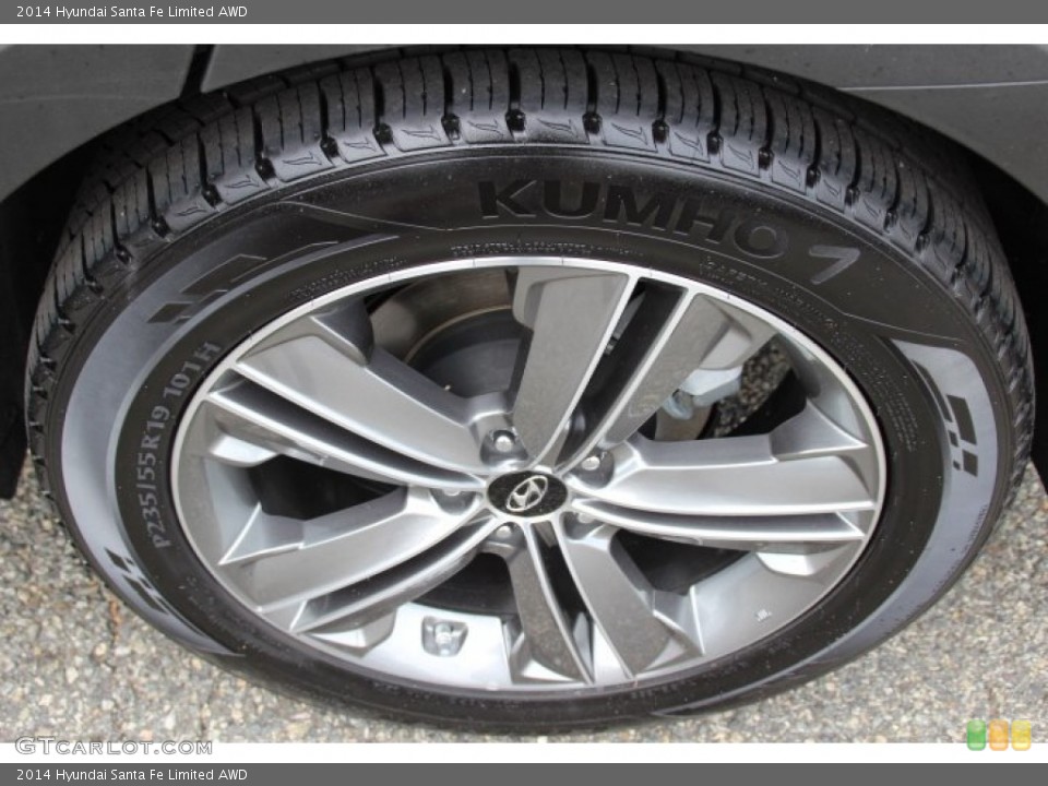 2014 Hyundai Santa Fe Limited AWD Wheel and Tire Photo #96603263