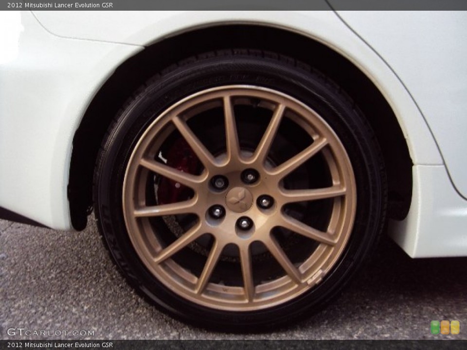 2012 Mitsubishi Lancer Evolution GSR Wheel and Tire Photo #96656513