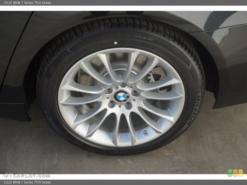 2015 BMW 7 Series 750i Sedan Wheel and Tire Photo #97270382