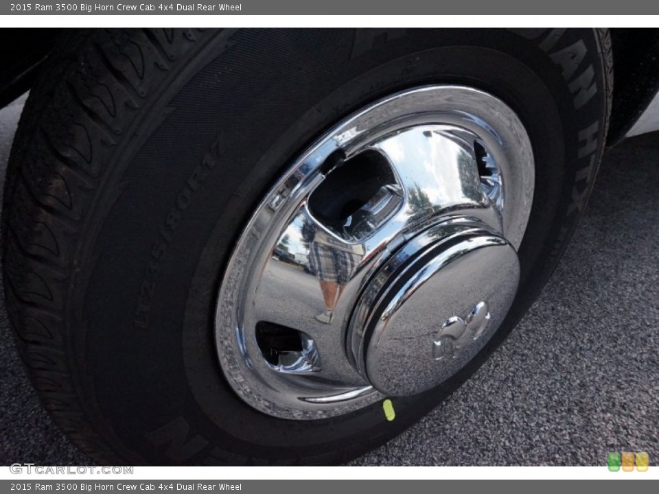 2015 Ram 3500 Big Horn Crew Cab 4x4 Dual Rear Wheel Wheel and Tire Photo #97843458