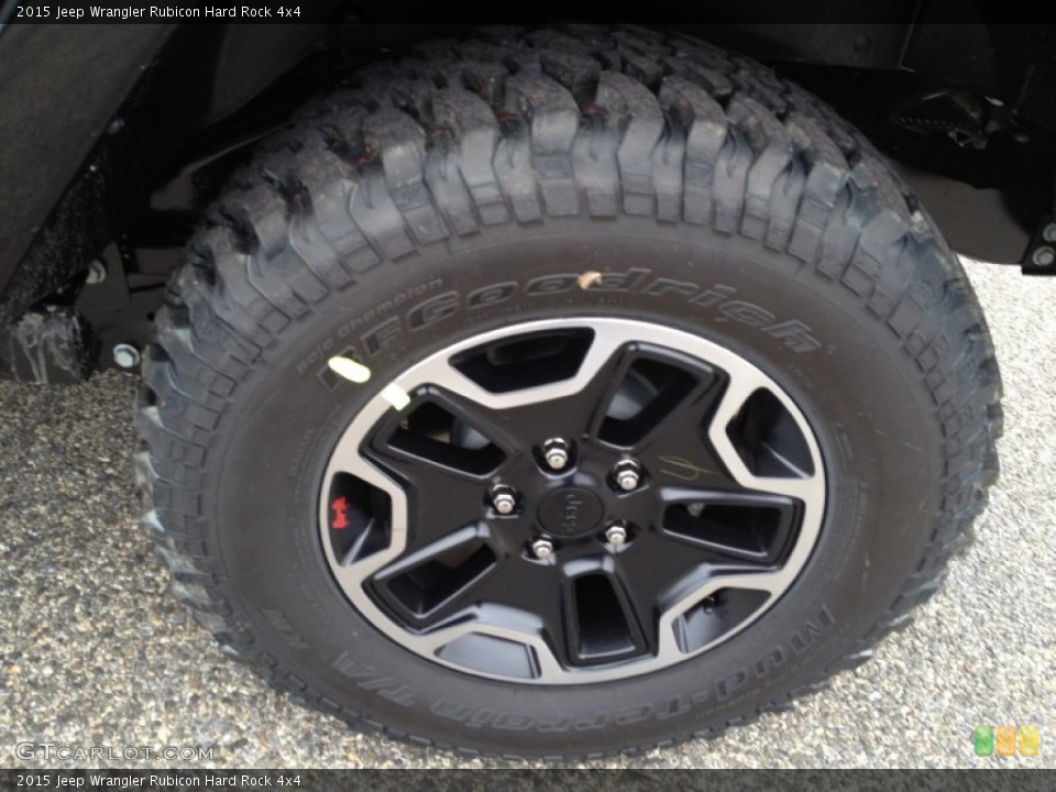 2015 Jeep Wrangler Rubicon Hard Rock 4x4 Wheel and Tire Photo #98002291