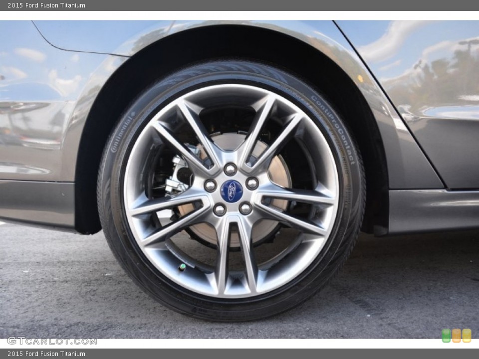 2015 Ford Fusion Titanium Wheel and Tire Photo #98389750