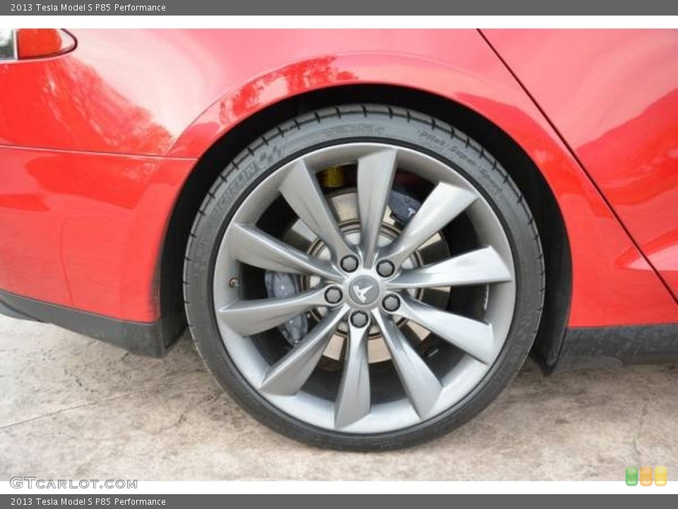 2013 Tesla Model S P85 Performance Wheel and Tire Photo #99221272