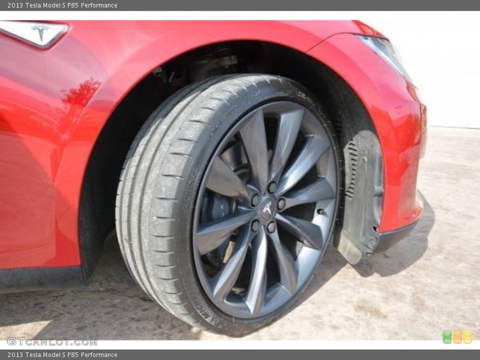 2013 Tesla Model S P85 Performance Wheel and Tire Photo #99221296