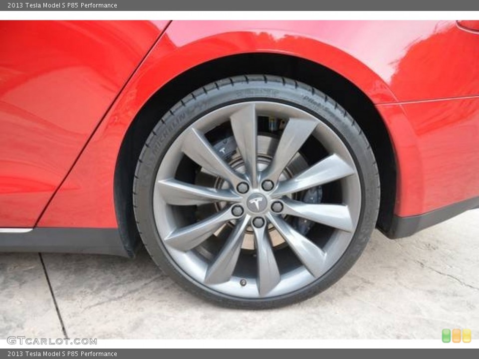 2013 Tesla Model S P85 Performance Wheel and Tire Photo #99221341