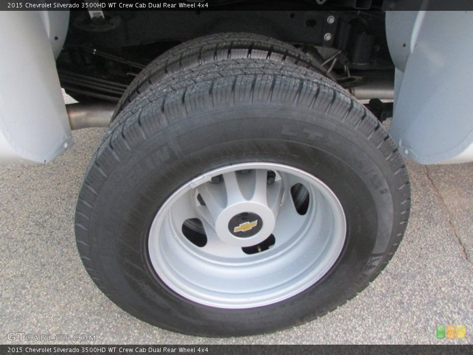 2015 Chevrolet Silverado 3500HD WT Crew Cab Dual Rear Wheel 4x4 Wheel and Tire Photo #99236570