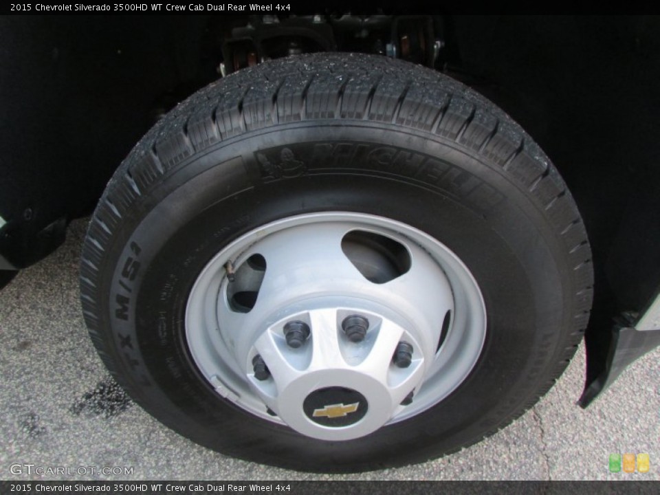 2015 Chevrolet Silverado 3500HD WT Crew Cab Dual Rear Wheel 4x4 Wheel and Tire Photo #99236615