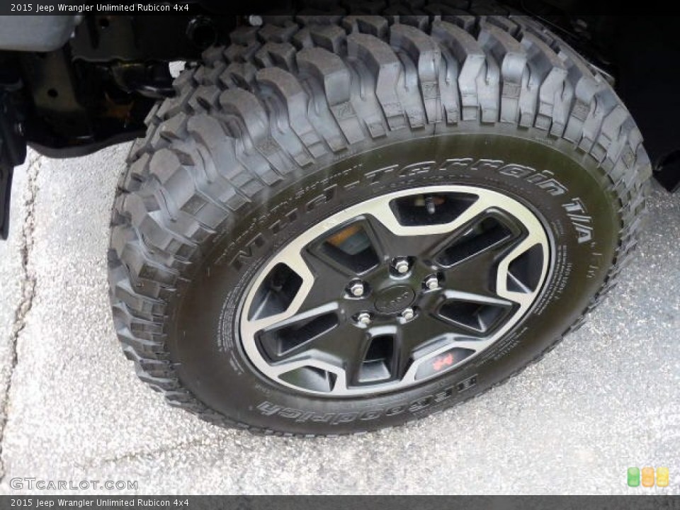 2015 Jeep Wrangler Unlimited Rubicon 4x4 Wheel and Tire Photo #99682214