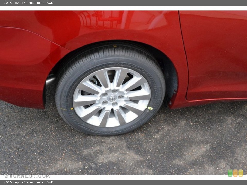 2015 Toyota Sienna Limited AWD Wheel and Tire Photo #99772956