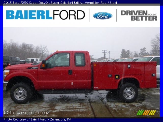 2015 Ford F250 Super Duty XL Super Cab 4x4 Utility in Vermillion Red