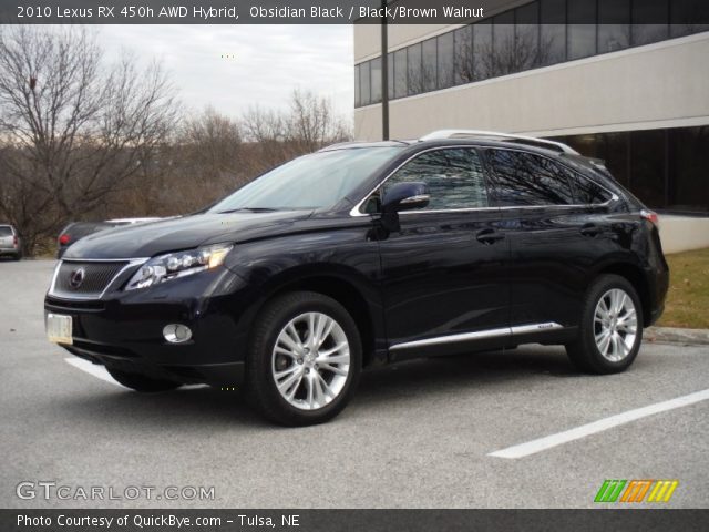 Obsidian Black 2010 Lexus Rx 450h Awd Hybrid Black Brown