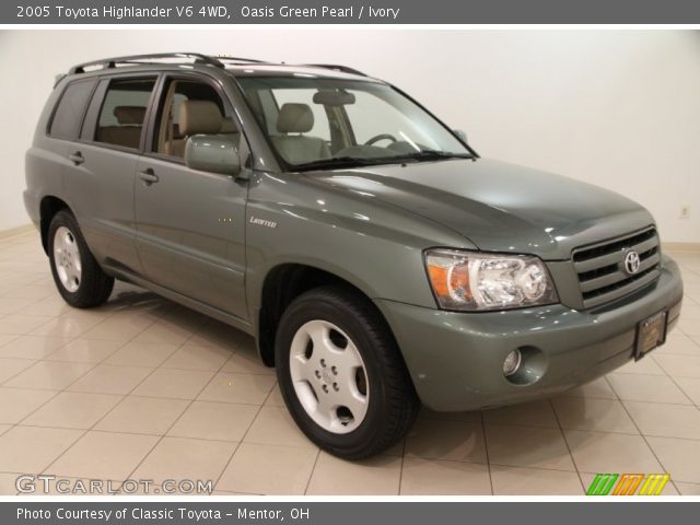 2005 Toyota Highlander V6 4WD in Oasis Green Pearl