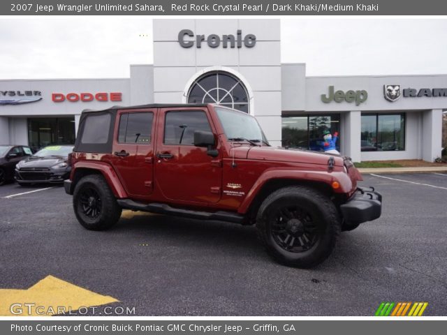 2007 Jeep Wrangler Unlimited Sahara in Red Rock Crystal Pearl