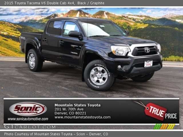2015 Toyota Tacoma V6 Double Cab 4x4 in Black