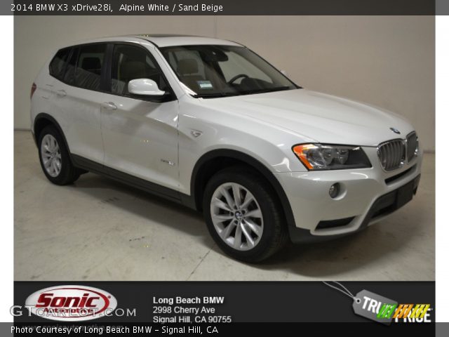 2014 BMW X3 xDrive28i in Alpine White