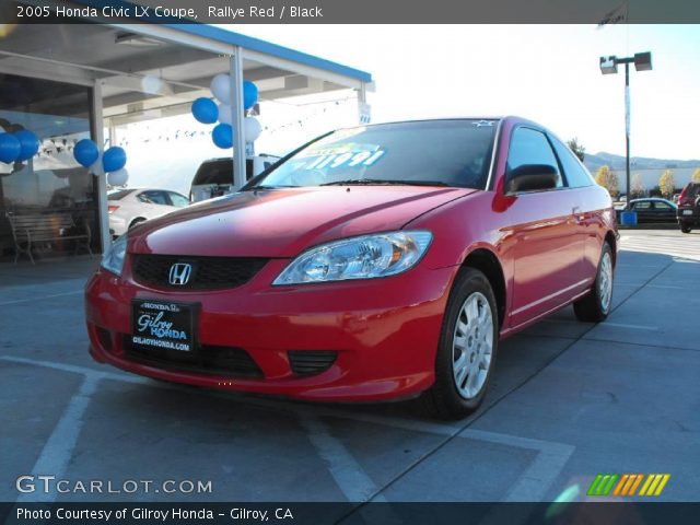 2005 Honda Civic LX Coupe in Rallye Red