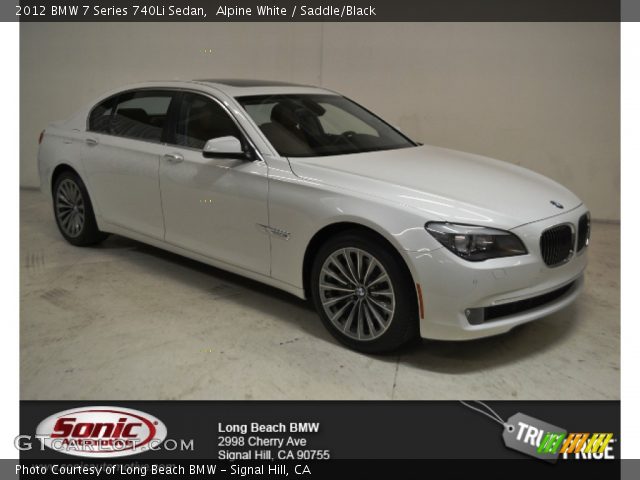 2012 BMW 7 Series 740Li Sedan in Alpine White