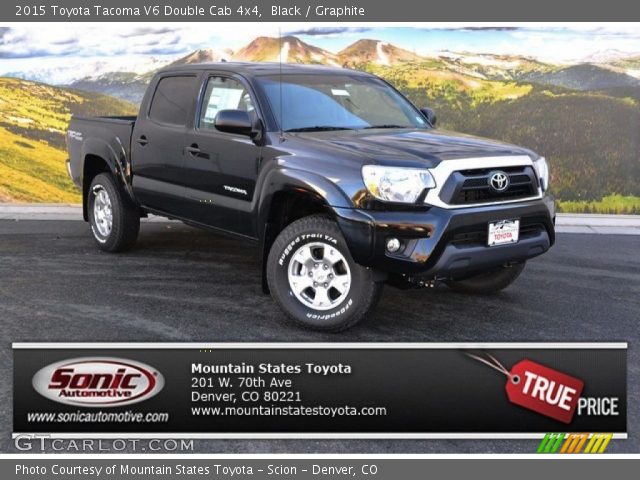 2015 Toyota Tacoma V6 Double Cab 4x4 in Black