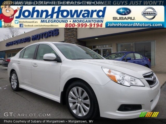 2011 Subaru Legacy 3.6R Limited in Satin White Pearl