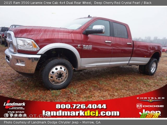 2015 Ram 3500 Laramie Crew Cab 4x4 Dual Rear Wheel in Deep Cherry Red Crystal Pearl