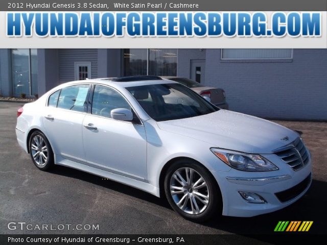 2012 Hyundai Genesis 3.8 Sedan in White Satin Pearl